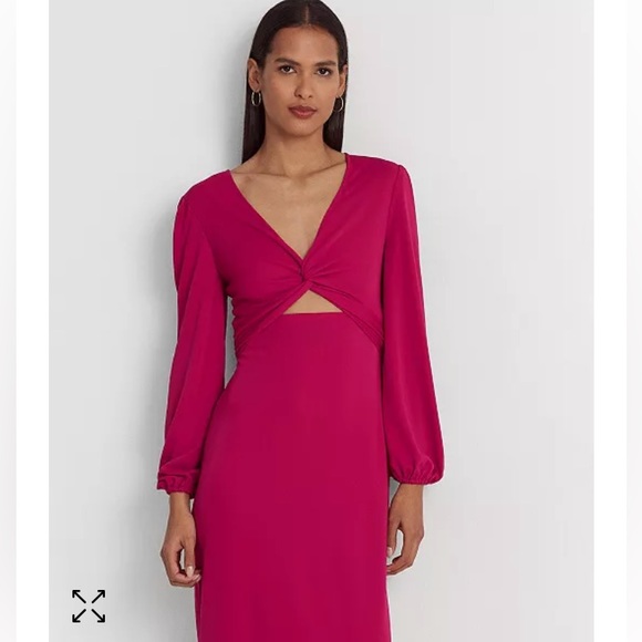 LAUREN RALPH LAUREN Twist-Front Jersey Cutout Dress - Picture 3 of 6